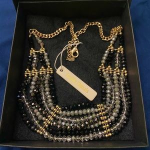 Black/grey/gold necklace